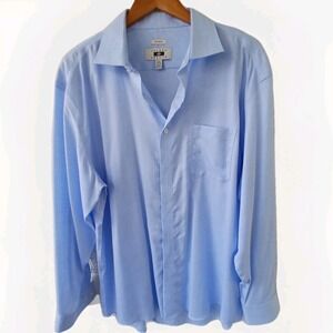 Joseph Abboud Light Blue Egyptian Cotton Non Iron Dress Shirt‎ 17 1/2 34 35